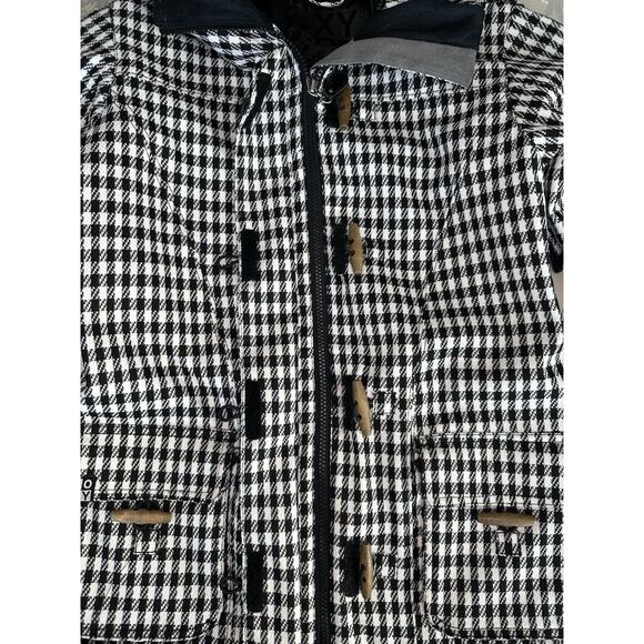 ROXY 5000 Size XS LimitedEdition Snow Jacket With Faux Fur Trim Hood Checkered - Picture 4 of 13